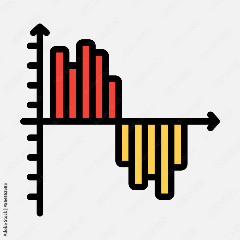 Gantt chart icon in filled line style, use for website mobile app presentation