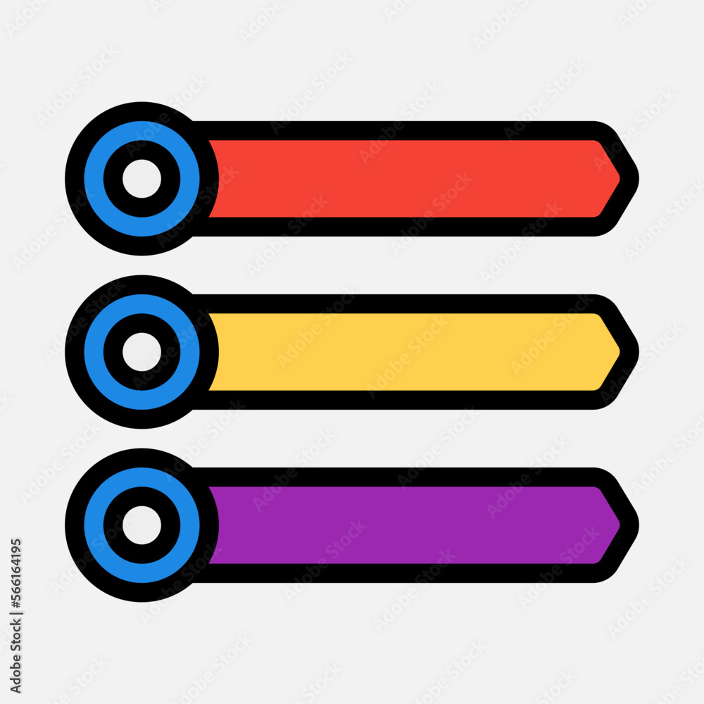 Infographic icon in filled line style, use for website mobile app presentation Infographic icon in filled line style, use for website mobile app presentation