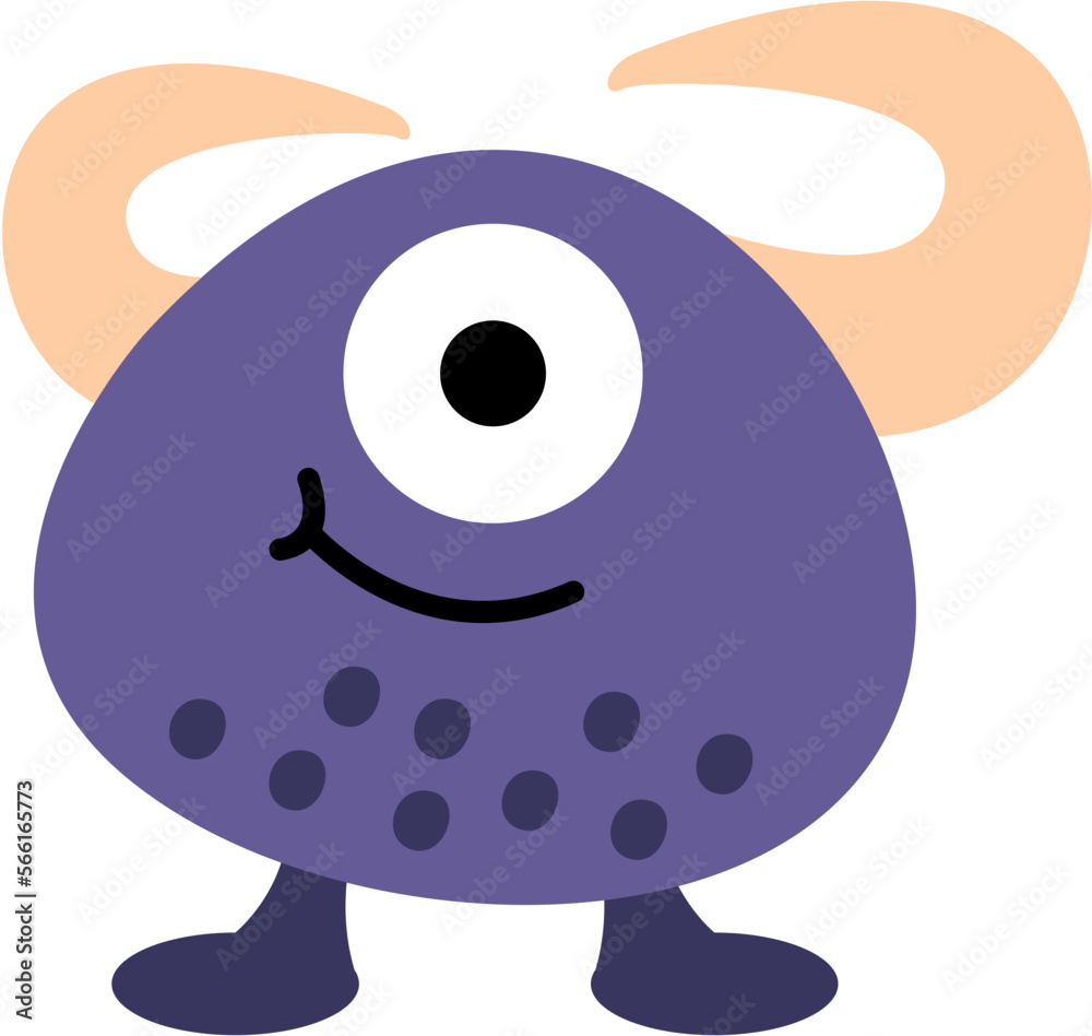 Obraz premium Cute Doodle Monster Vector