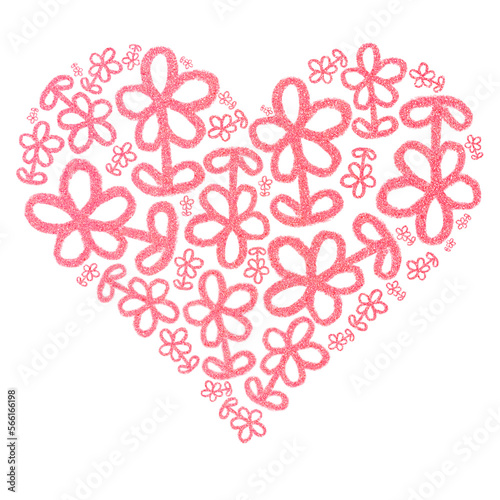 Pink Abstract heart shape. 