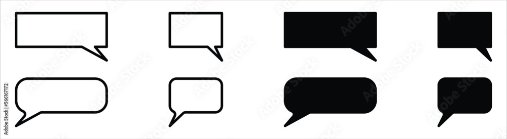 speech bubble icon set. chat bubble icon. talk bubble speech icon flat collections, vector illustration speech bubble icon set. chat bubble icon. talk bubble speech icon flat collections, vector illustration