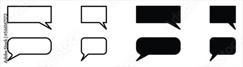 speech bubble icon set. chat bubble icon. talk bubble speech icon flat collections, vector illustration