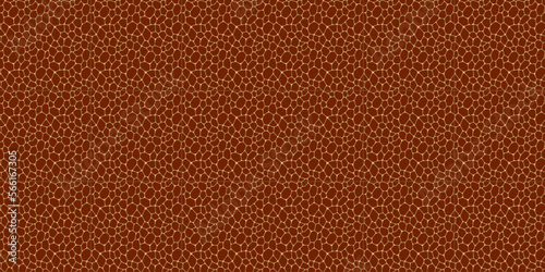 Brown leather geometric template texture vector illustration. Animal skin vector seamless pattern. Voronoi repeated backdrop for textile, fabric and interior designs. line polygonal cells wallpaper