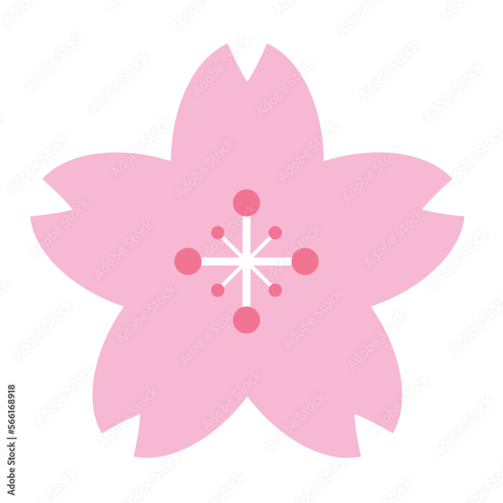 シンプルな桜のイラスト 単品 ピンク シンプルな桜のイラスト 単品 ピンク