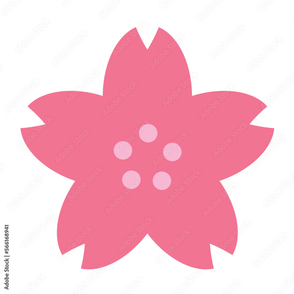 シンプルな桜のイラスト 単品 ピンク シンプルな桜のイラスト 単品 ピンク