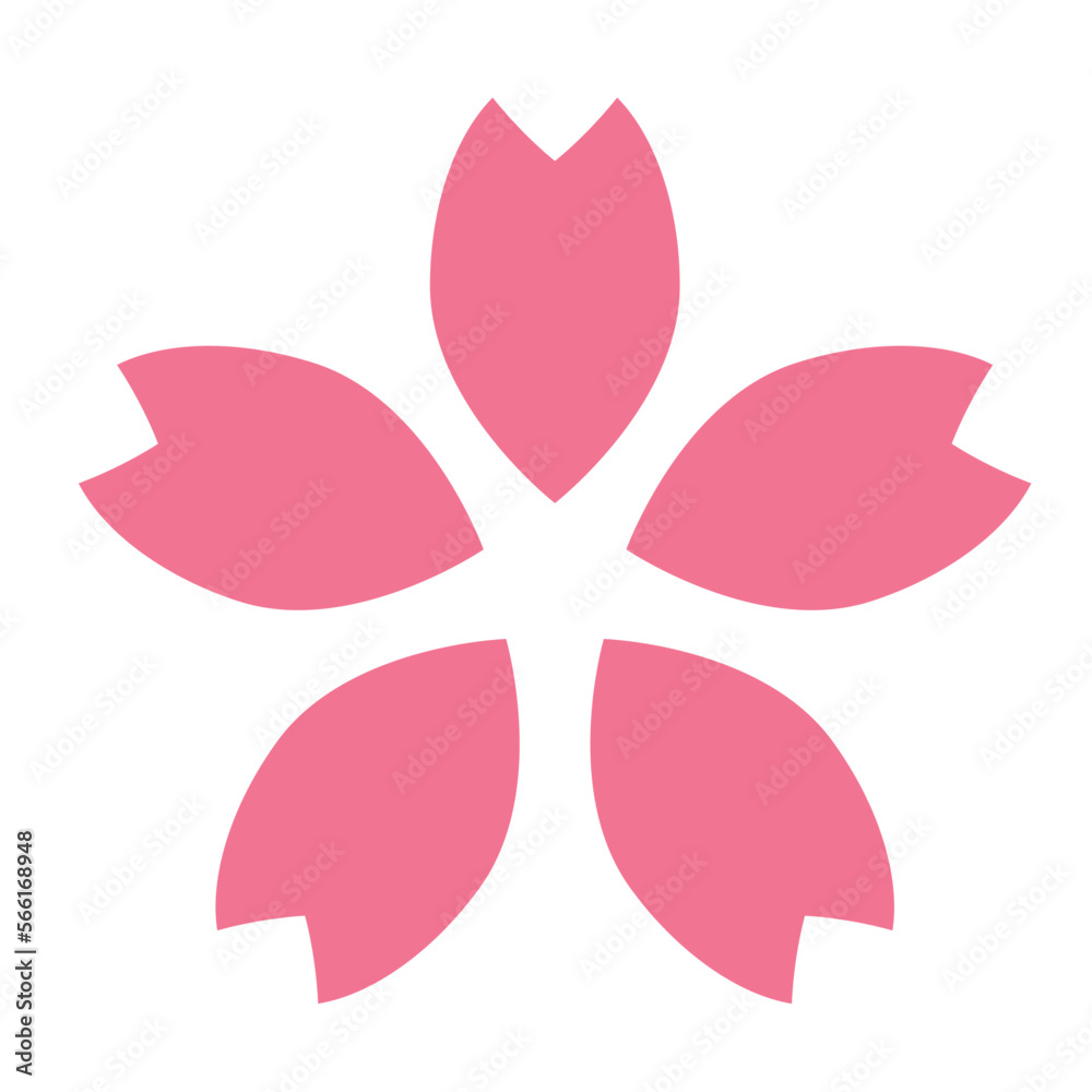 シンプルな桜のイラスト　単品　ピンク