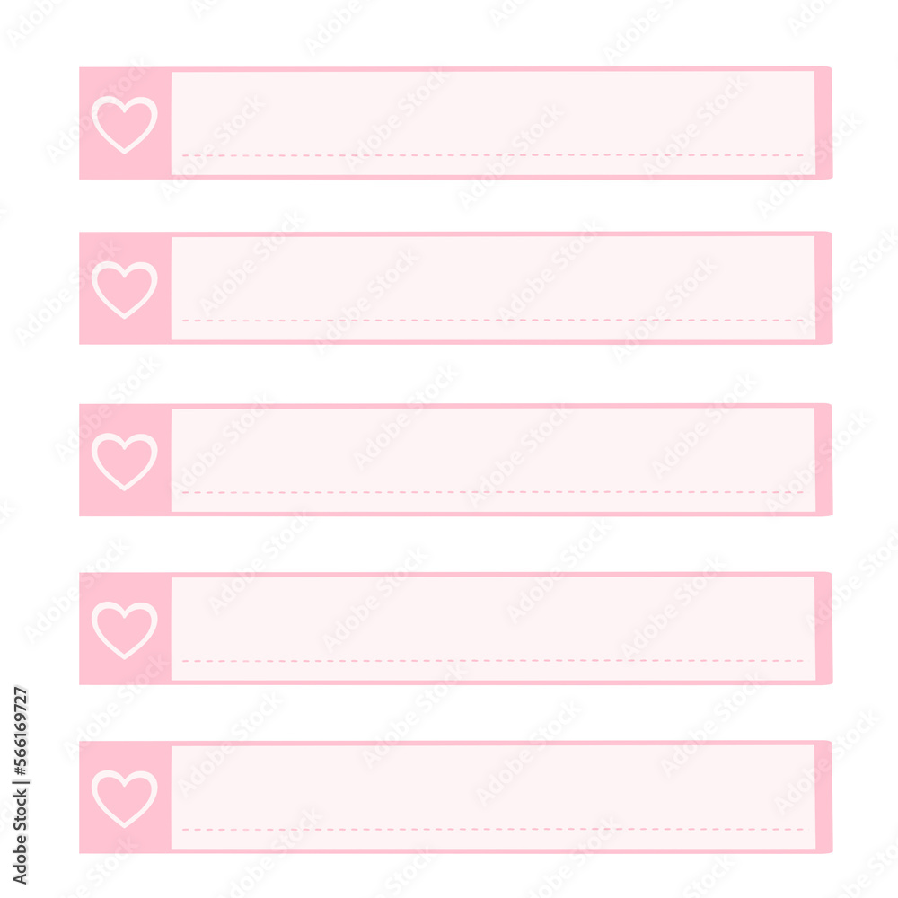 Pink planner template set.	