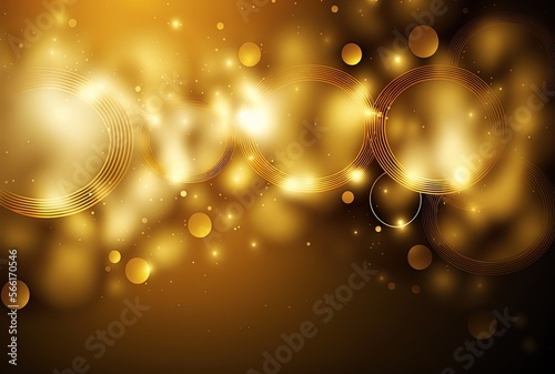 abstract gold background with blur bokeh light, glitter glow magical moment luxury atmosphere, Generative Ai