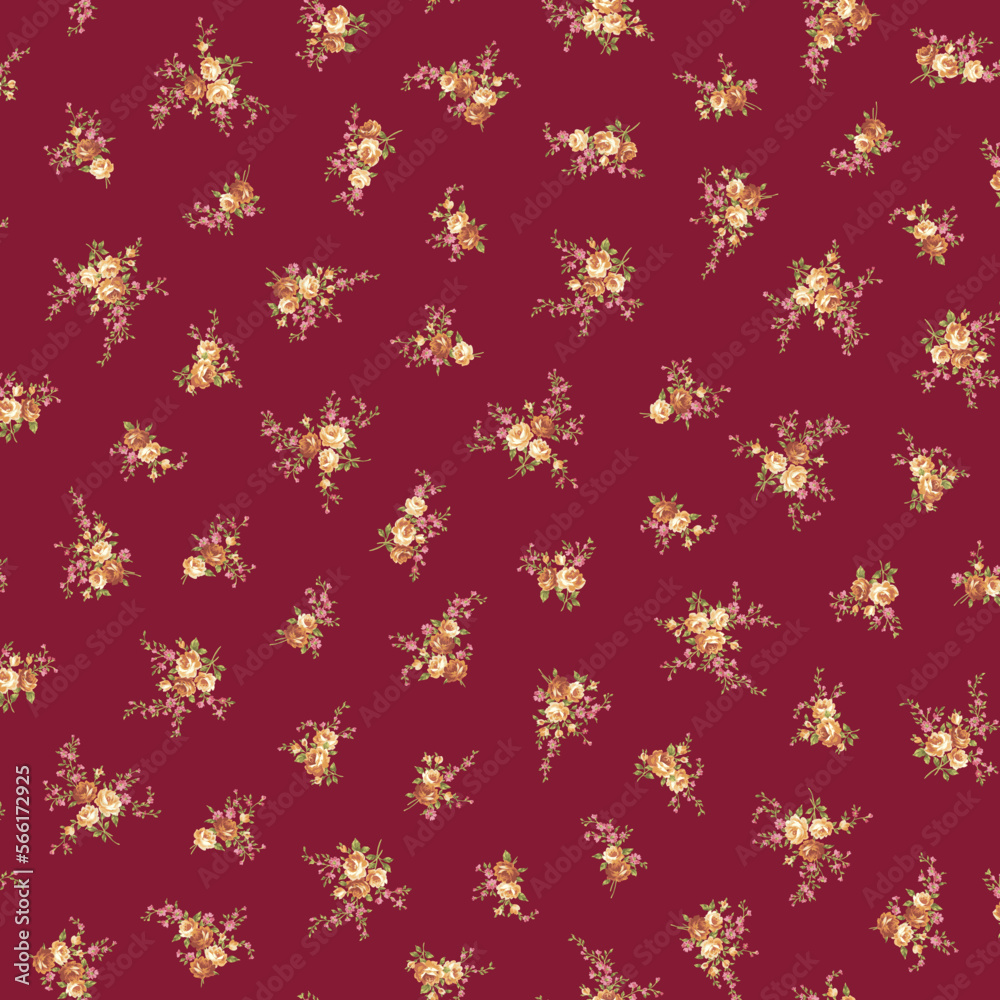 Seamless pattern with a beautiful bouquet of roses, Seamless pattern with a beautiful bouquet of roses,