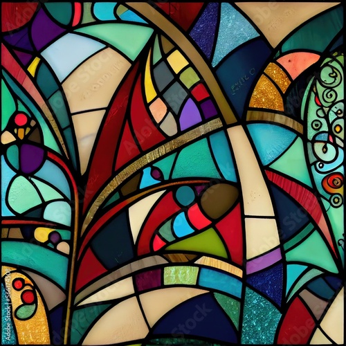 Beautiful abstract stained glass pattern © Infinite Shoreline