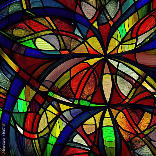 Beautiful abstract stained glass pattern