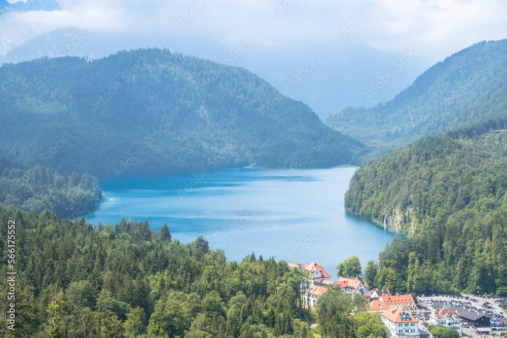 Panorama view of Alpsee, Germany