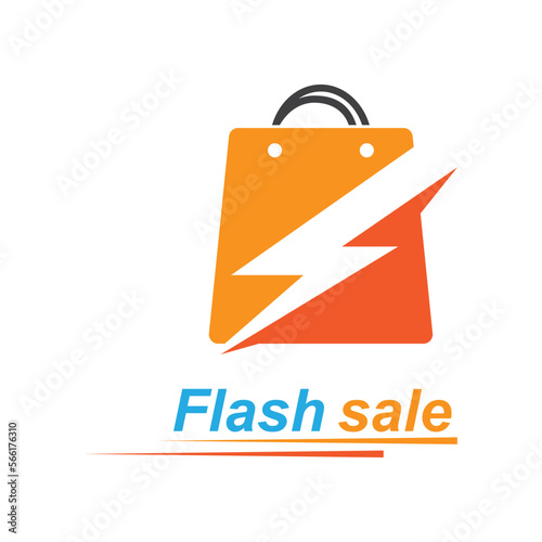 Shopping bag illustration logo