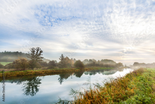 North Walsham Dilham Canal in Norfolk sunrise
