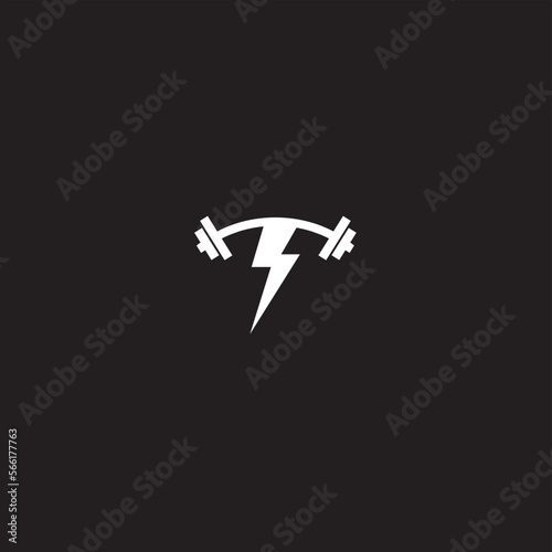 Gym and fitness logo design template, Made with lines that look elegant and minimalist.