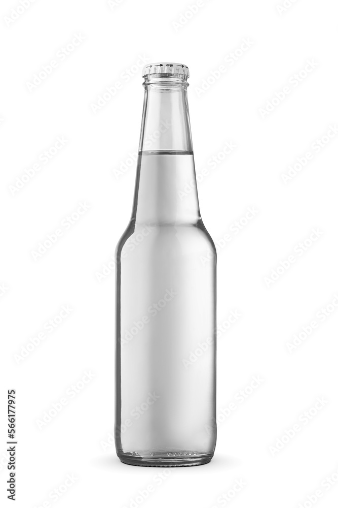 Glass bottle of water isolated on a white. Glass bottle of water isolated on a white.