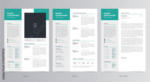 Resume Template, Professional Modern Resume Template, CV Template