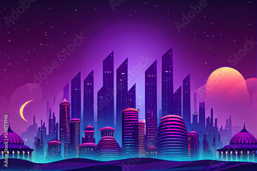 Arabian city at night