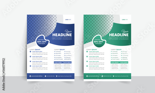 Healthcare cover, template Corporate healthcare, and medical  flyer design vector or poster design layout