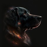 Cute dog portrait ,made with Generative AI