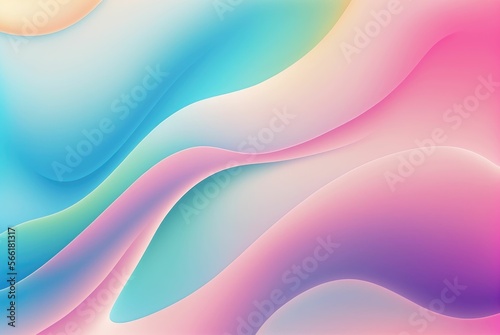 Beautiful mesmerize waves of colorful pattern, wavy surfaces, beautiful background, vintage pastel colors ,made with Generative AI