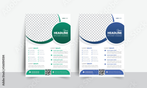 Healthcare cover, template Corporate healthcare, and medical flyer design vector or poster design layout