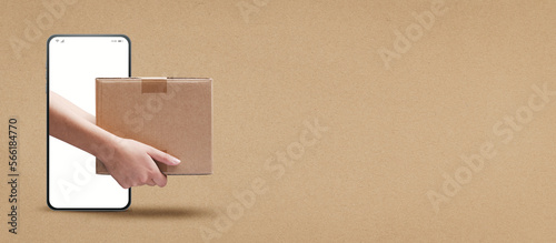 Canvastavla Express courier delivery app on smartphone