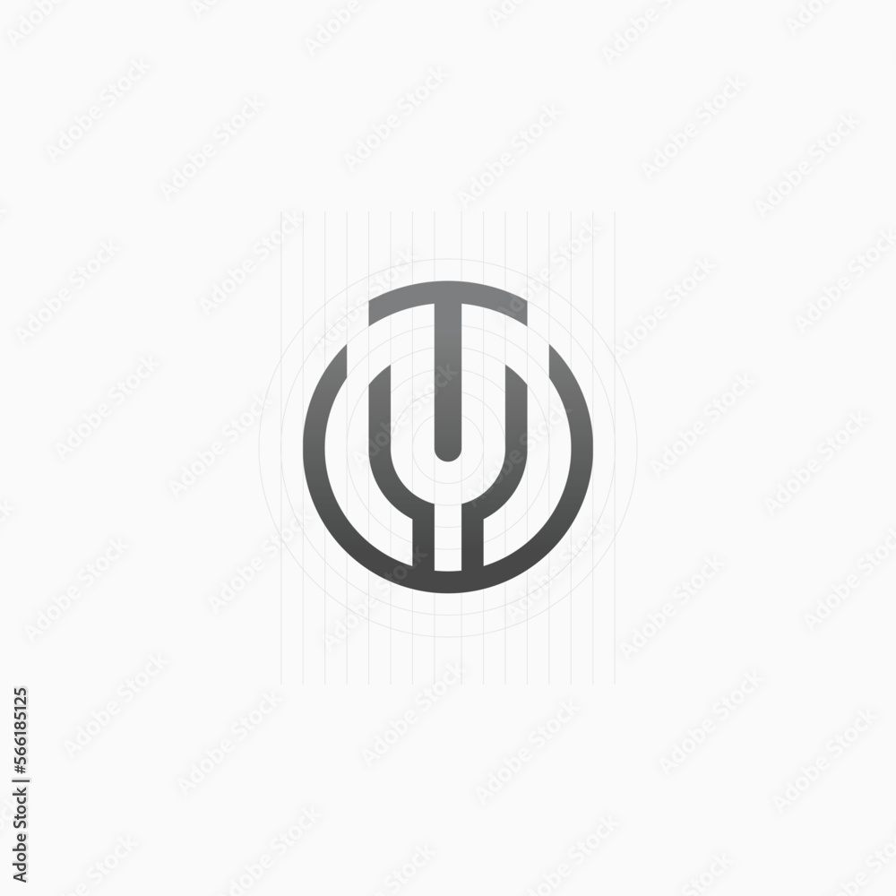 Golden Ratio Style Logo Design Template Letter TY or TU Golden Ratio Style Logo Design Template Letter TY or TU