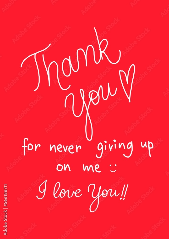 Thank You card for Valentine's Day Thank You card for Valentine's Day