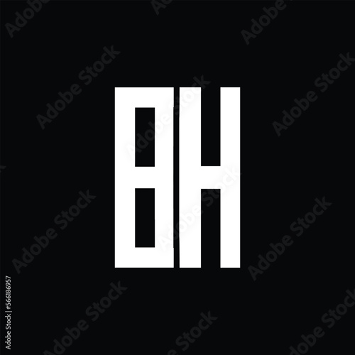 BH 8H Logo Design, Creative Minimal Letter 8H BH Monogram photo