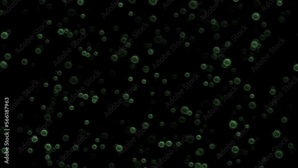 Virus 3D Animation Transparent Alpha Video
