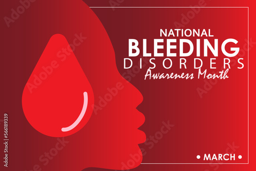 Vector illustration on the theme of Bleeding Disorders awareness month