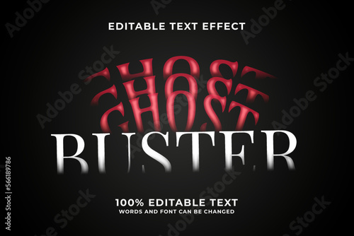 Ghost buster editable text effect photo