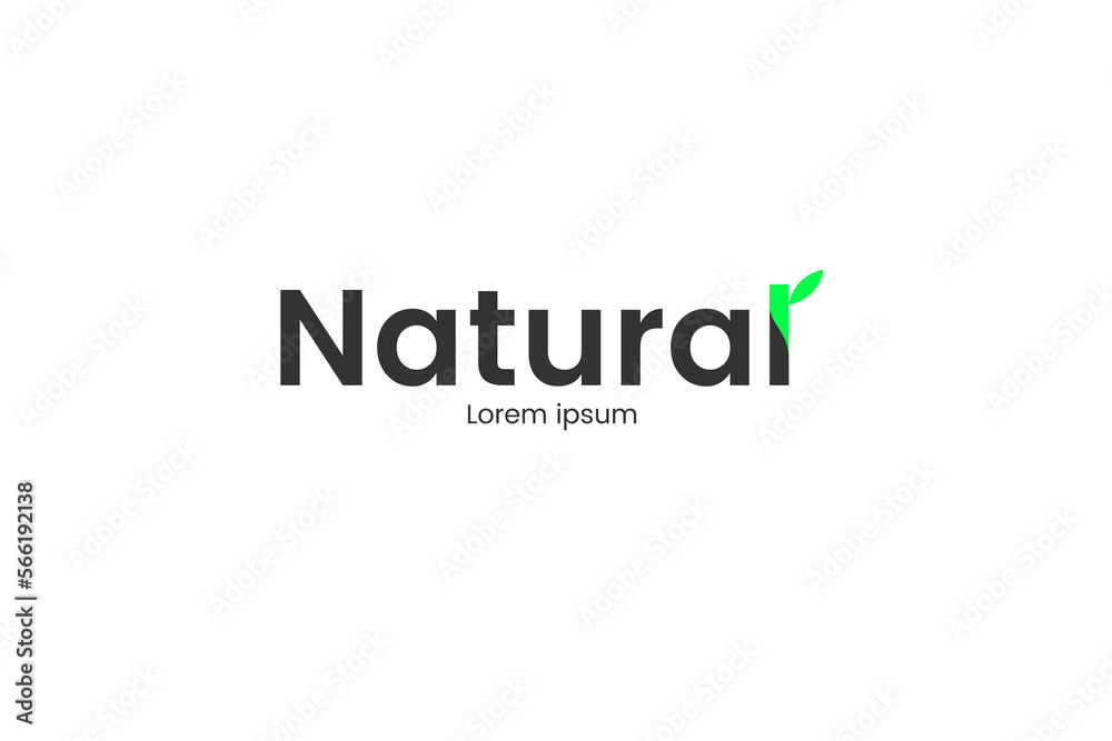 simple vector leaf logo template