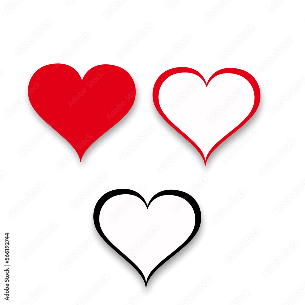 Heart shapes , Love symbol ,Love ,Love icon , illustrator , Heart