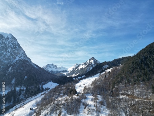 Austria  Brand  winter in Alps