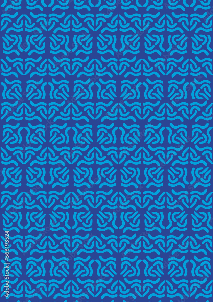 seamless pattern with blue flowers