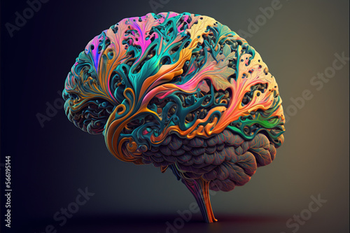 A Humen Colorful Brain, Generative Ai