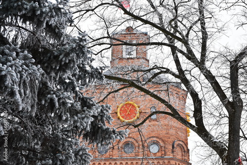 Photography tower in the snow