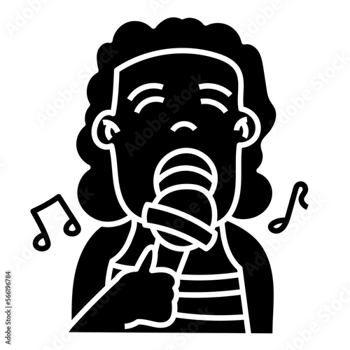 SINGING glyph icon