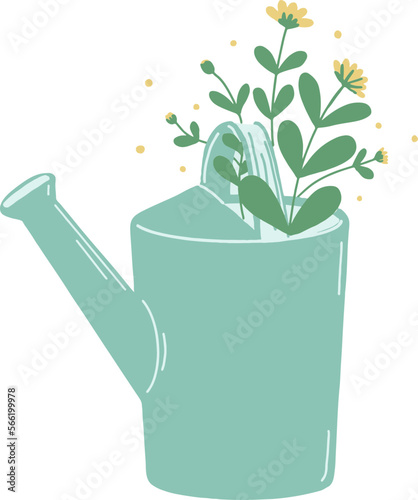 watering can flowers