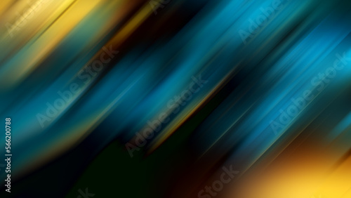 Corporate blurred background with refraction golden lights. Abstract overlay blue background. 