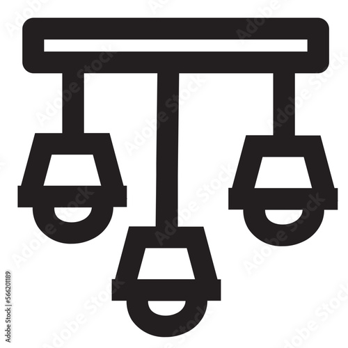 Chandelier Outline Icon