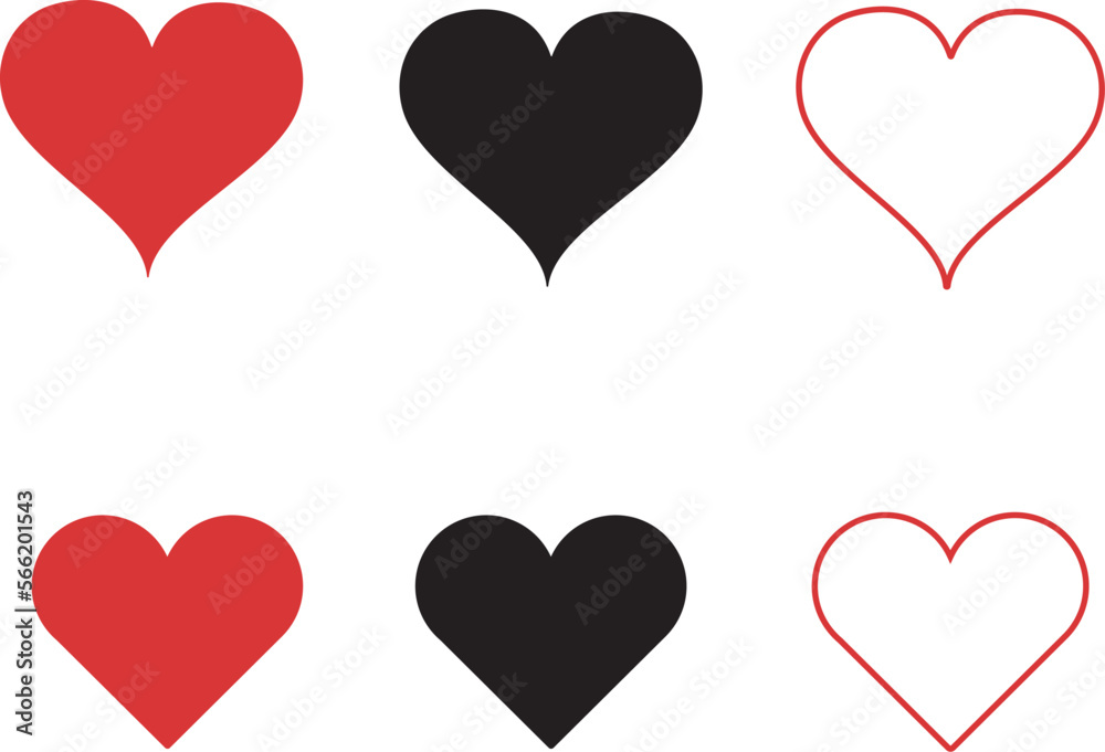 Collection of hearts , Collection of heart icons ,Hearts vector ,Vector Icon set ,Hearts symbol set Collection of hearts , Collection of heart icons ,Hearts vector ,Vector Icon set ,Hearts symbol set
