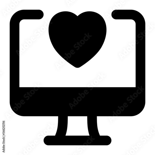 online dating glyph icon