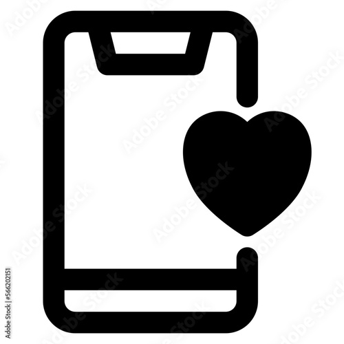 dating app glyph icon
