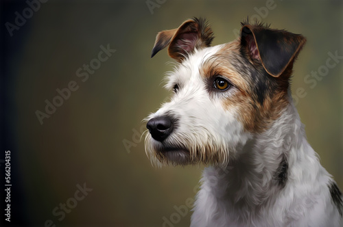 jack russell terrier isolated generative ai illustration