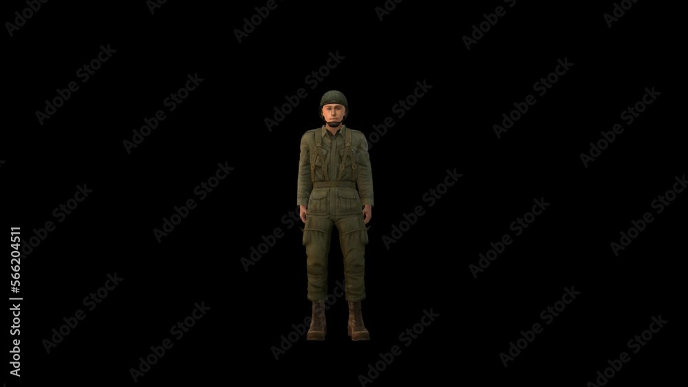 Soldier Army 3D Animation Transparent Alpha Video Soldier Army 3D Animation Transparent Alpha Video