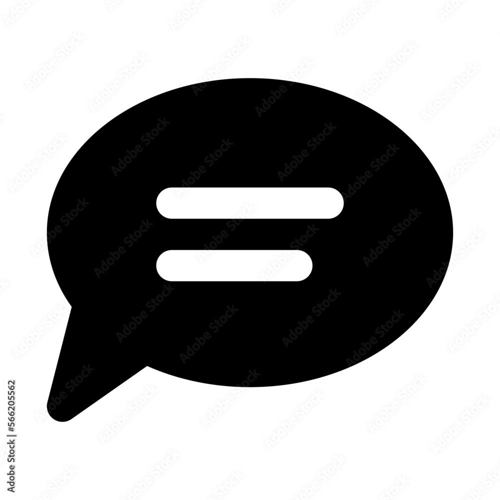 chat bubble glyph icon