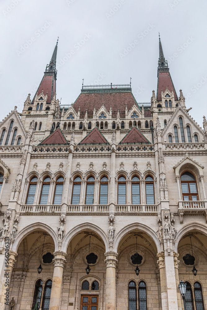 The Hungarian Parliament building .details on the building